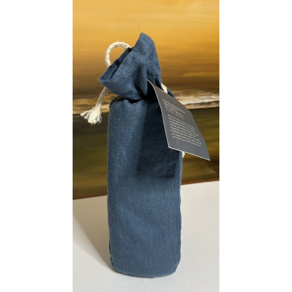 Restoration Hardware Stonewashed Belgian Flax Linen Std Flange Sham Indigo $129